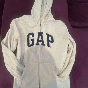 GAP Light Gray Zip-Up Hoodie